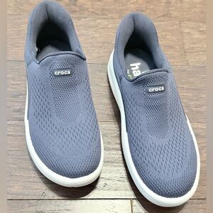 CROCS Dark Blue Mesh Slip-Ons